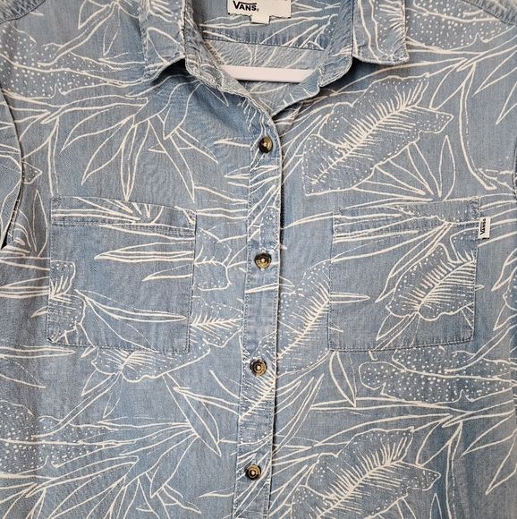 Vans Women's Short Sleeve Button Up Top - Picture 2 of 5